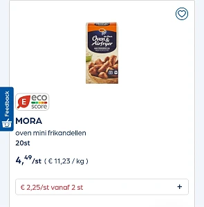 Collect&go mora oven mini frikandellen