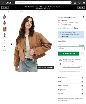 Stradivarius jas bruin
