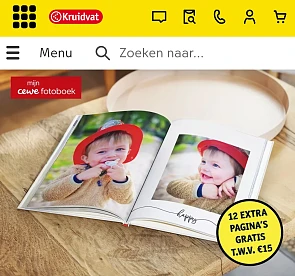 Cewe fotoboek 12 gratis foto's bij kruidvat