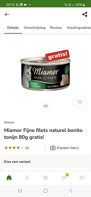 Gratis kattenvoer