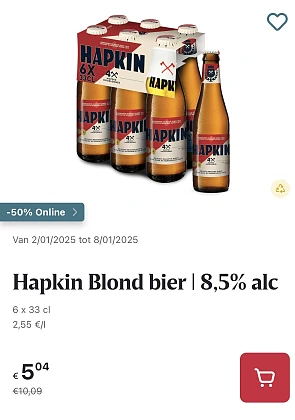 Hapkin -50% online