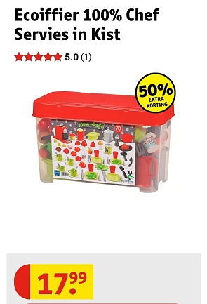 Ecoiffier 100% Chef Servies, 3+ 🍽️