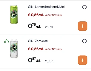 Gini frisdrank