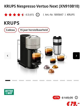 Krups Nespresso Vertuo Next