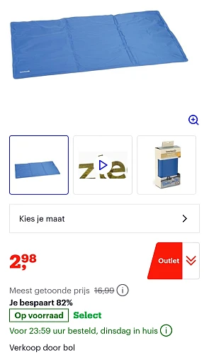 Beeztees Quick Cooler Koelmat Izi -82%