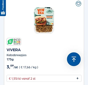 Collect VIVERA Kebabreepjes 175g