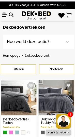 Dekbed-discounter GRATIS Hoofdkussen