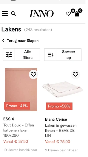 Inno solden tot 50%