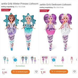 Sparkle Girlz pop €1