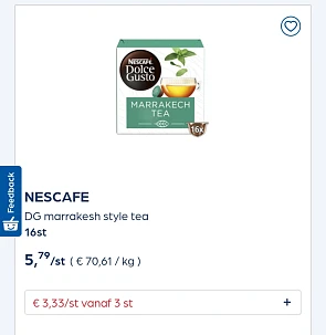 Collect&go NESCAFE DG tea