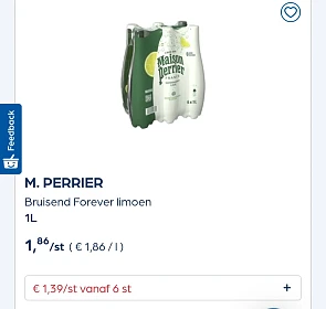 Collect&go M. PERRIER Bruisend Forever limoen 1L