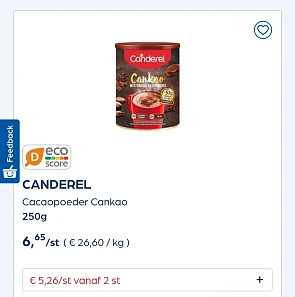 Collect&go CANDEREL Cacaopoeder