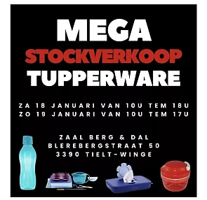 Mega stockverkoop Tupperware