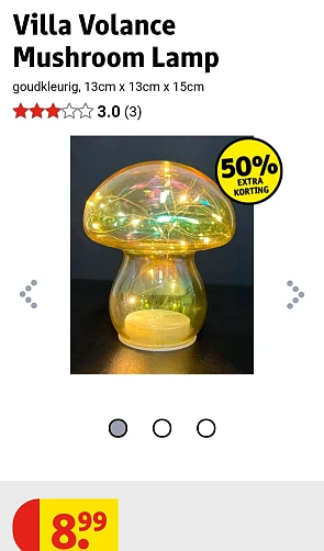 Villa Volance Mushroom Lamp -50% op kruidvat.be