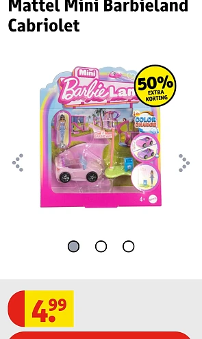 Mattel Mini Barbieland cabriolet/camper/boot -50% 🎀