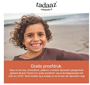 Gratis proefdruk voor bv. geboortekaartje ✨ Tadaaz