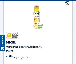 Collect&go BECEL margarine bakken&braden vl. 500ml