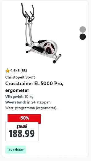 Christopeit Sport Crosstrainer EL 5000 Pro, ergometer