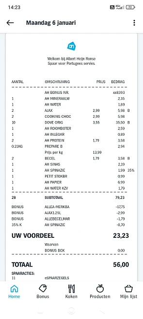 €23,23 korting Albert Heijn