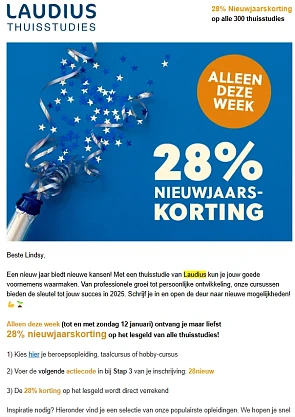 -28% Laudius thuisstudies 📚