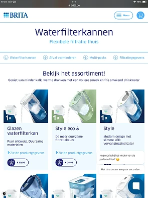 Brita Waterfilterkannen glazen en Style
