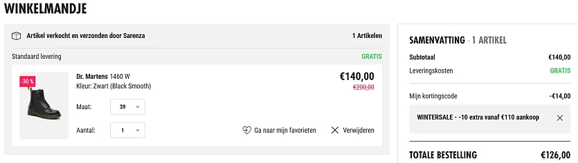 -10% extra korting bij Sarenza ❄️ Winter Sale