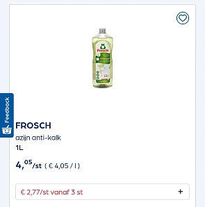 Collect FROSCH azijn anti-kalk 1L