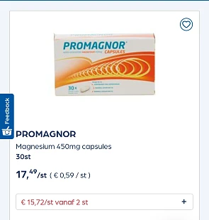 Collect&go PROMAGNOR Magnesium 450mg capsules 30st