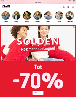 Tot 70% korting bij Kiabi