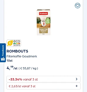 Collect&go ROMBOUTS Filterkoffie