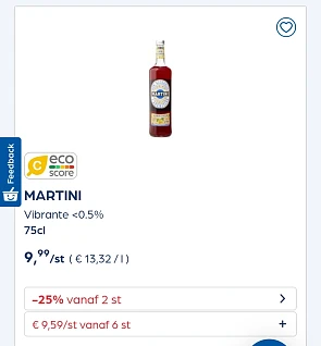 Collect&go MARTINI Vibrante <0.5% 75cl