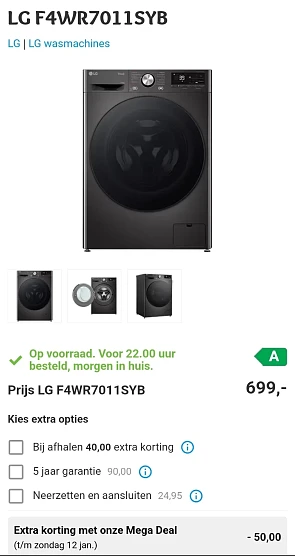 LG F4WR7011SYB wasmachine 11kg