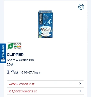 Collect&go CLIPPER Snore & Peace Bio 20st