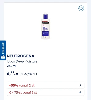 Collect&go NEUTROGENA lotion Deep Moisture 250ml
