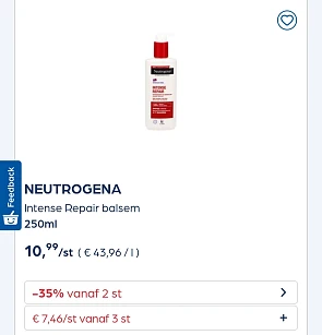 Collect&go NEUTROGENA Intense Repair balsem 250ml