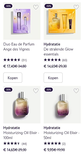 50% korting bij Caudalie