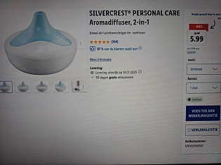 / 7 SILVERCREST® PERSONAL CARE Aromadiffuser, 2-in-1 Ideaal als luchtbevochtiger én -verfrisser -60% bij lidl.be