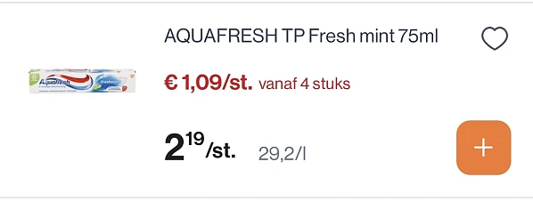 Aquafresh tandpasta fresh mint