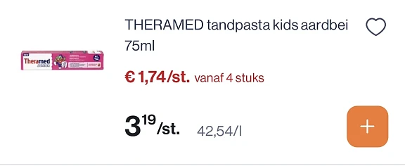 Theramed tandpasta kids aardbei