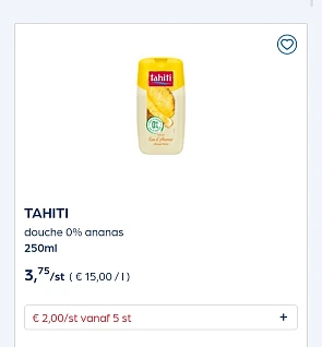 Collect&go TAHITI douche 0% ananas 250ml