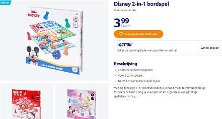 €3,99 Disney Junior Mickey 2-in-1 bordspel