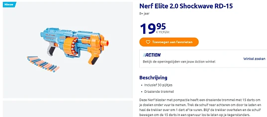 Nerf Elite 2.0 Shockwave RD-15 💦 €19,95