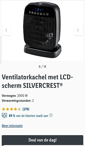 Ventilatorkachel met LCD-scherm SILVERCREST®