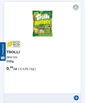 Collect&go TROLLI dino rex 200g