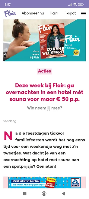 Hotelovernachting mét sauna voor € 50 p.p. dankzij Flair