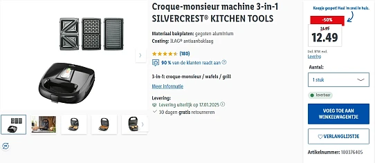 Croque-monsieur machine 3-in-1 SILVERCREST® KITCHEN TOOLS