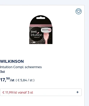Collect&go WILKINSON Intuition Compl. scheermes 3st