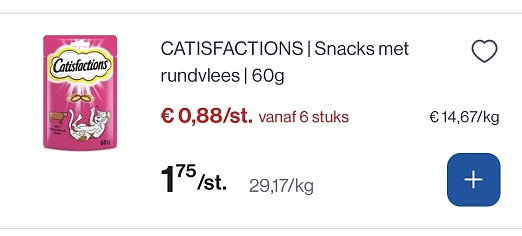 Catisfactions snacks rundvlees