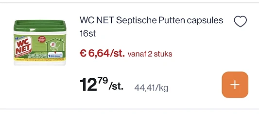 Wc net septische Putten capsules