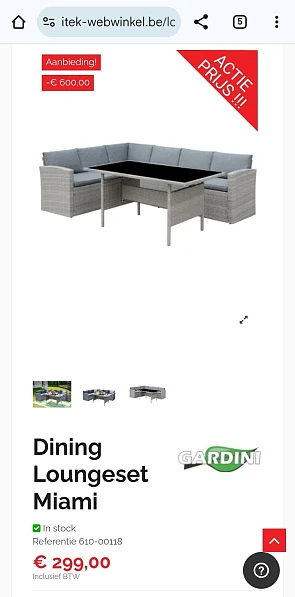 Gardini Dining Loungeset Miami